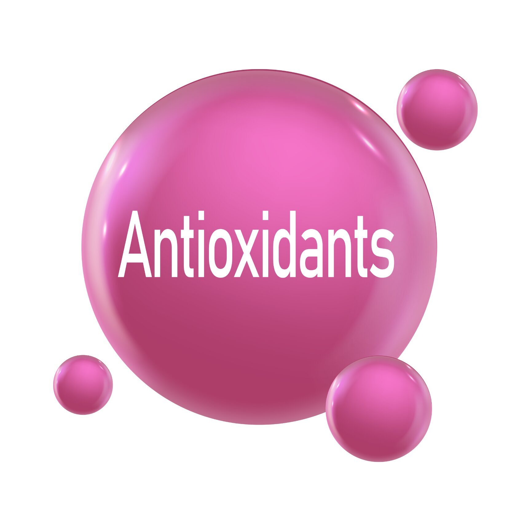 bubble with "antioxidants" written within it